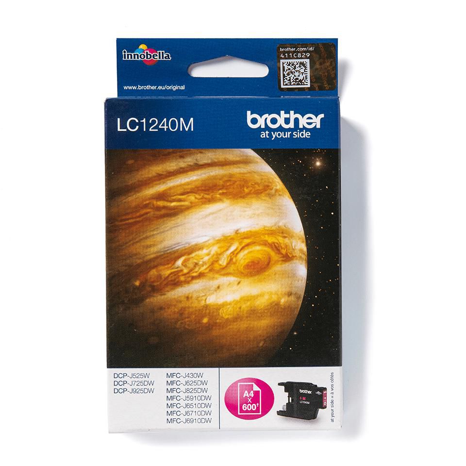 Brother LC-1240M Magenta Tintenpatrone (Original) – für DCP-J525W/725DW/925DW, MFC-J430W/625DW/825DW …