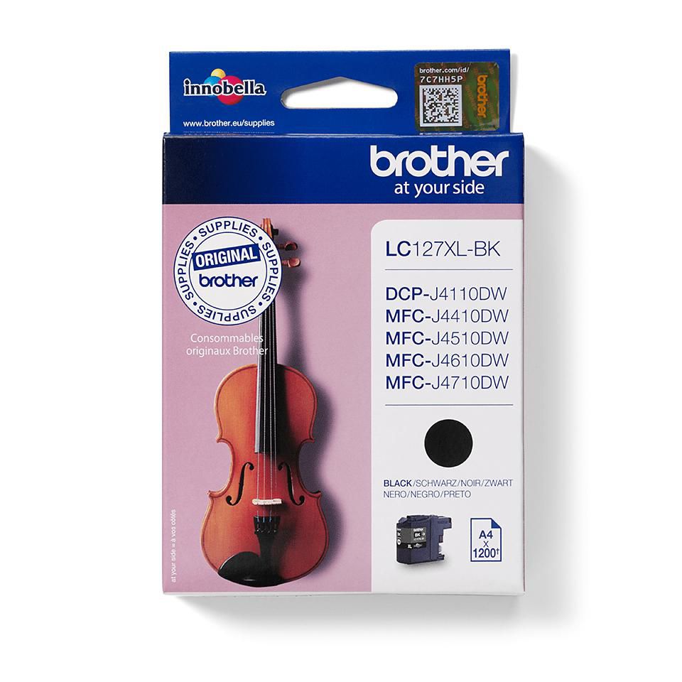 Brother LC-127XL Schwarz Tintenpatrone (Original) – für DCP-J4110DW, MFC-J4410DW/J4510DW …