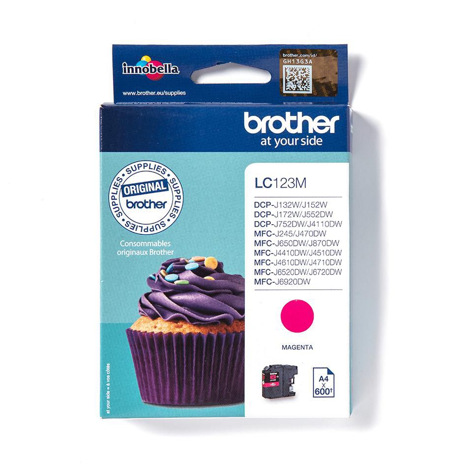 Brother LC-123M Magenta Tintenpatrone (Original) – für MFC-J4410DW/4510DW/4610DW, MFC-J870DW, DCP-J132W …