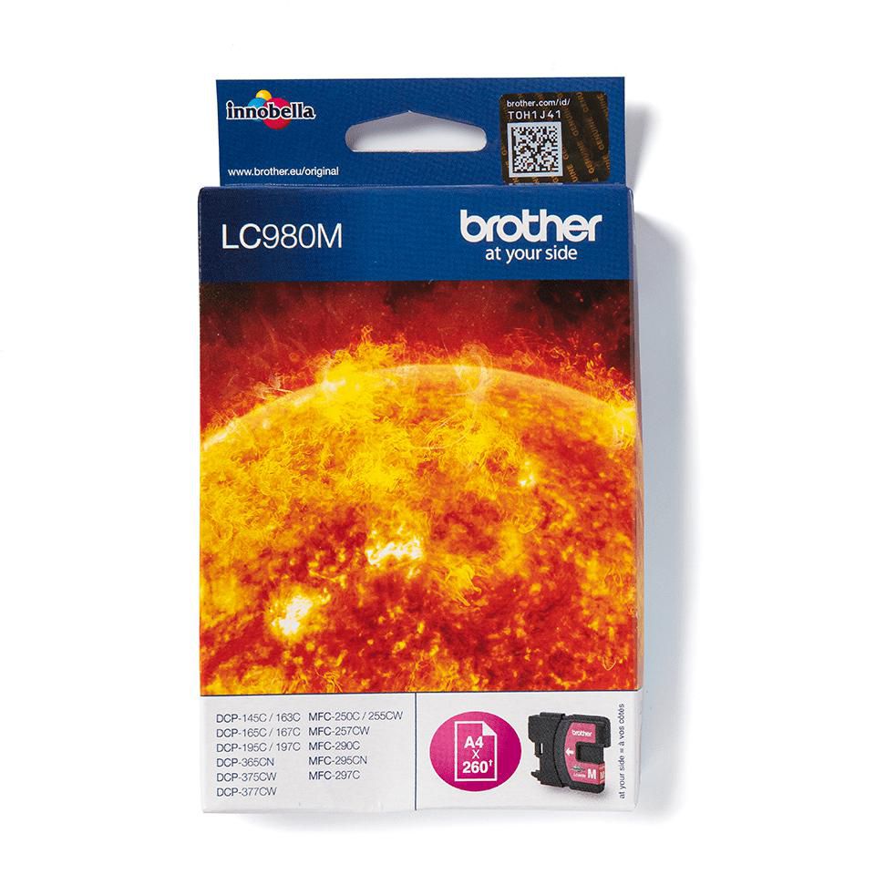Brother LC-980M Magenta Tintenpatrone (Original) – für Brother MFC-250C/255CW/290C/295CN, DCP-145C/165C/195C …