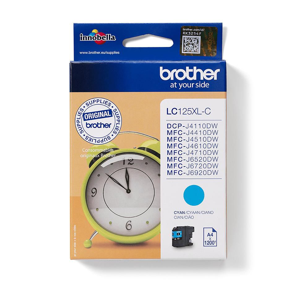 Brother LC-125XLC Cyan Tintenpatrone (Original) – 1'200 Seiten