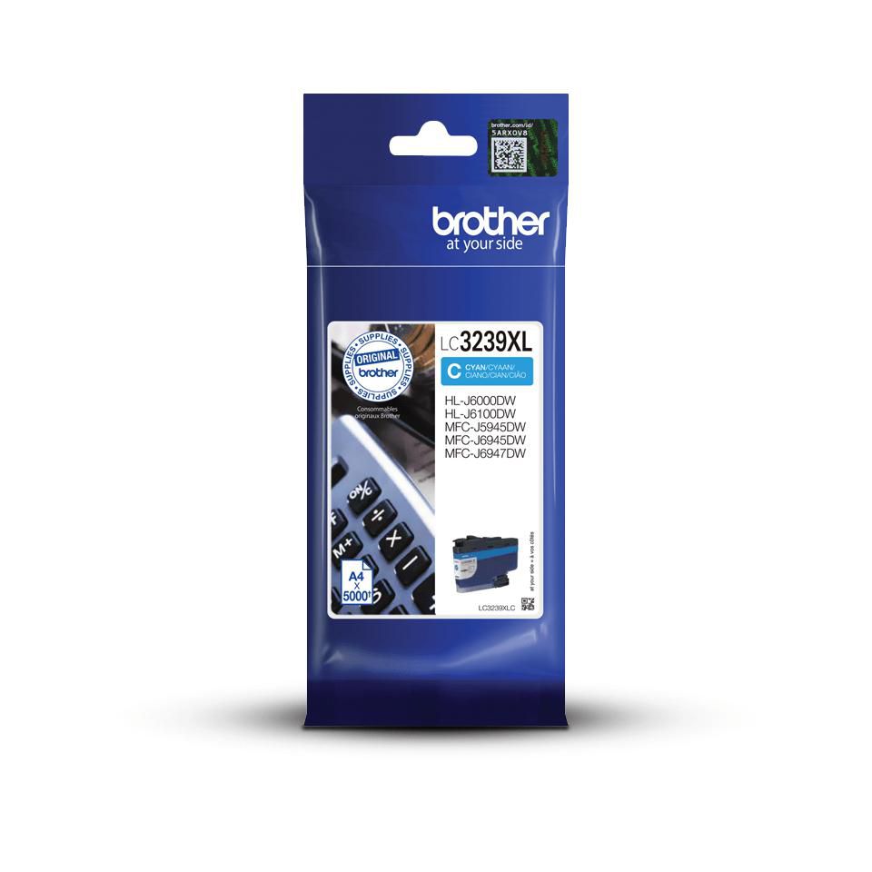 Brother Tintenpatrone LC-3239XLC, cyan, XL, 5'000 Seiten – für HL-J6000DW, HL-J6100DW, MFC-J6947DW und andere