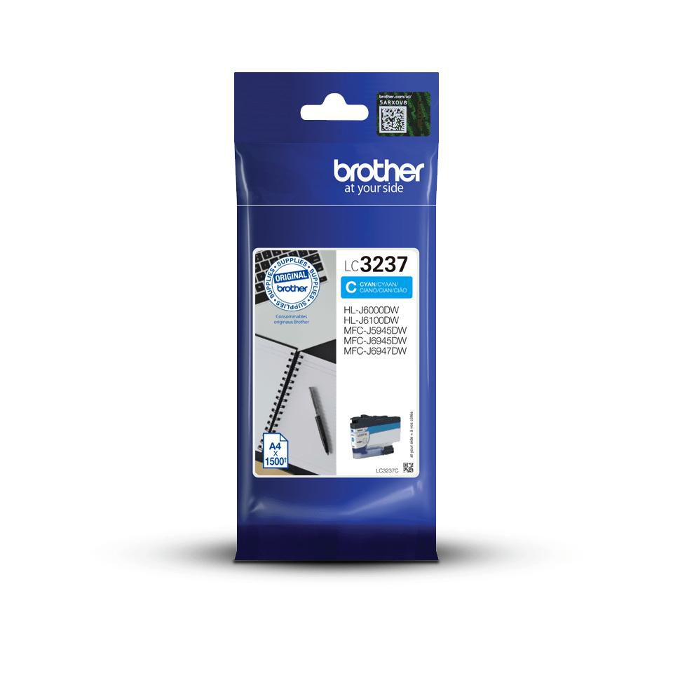 Brother LC-3237C Cyan Tintenpatrone (Original) – 1'500 Seiten – für HL-J6000DW/HL-J6100DW, MFC-J6947DW…