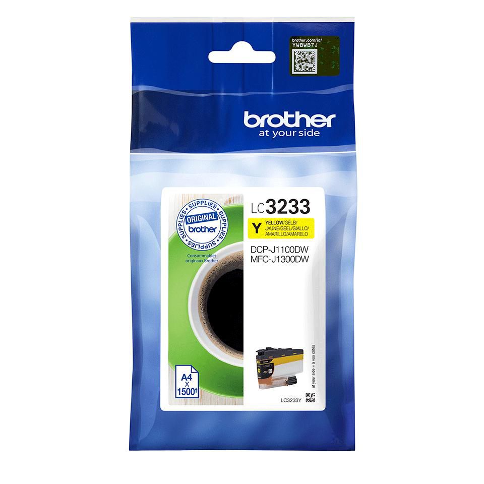 Brother Gelbe Tintenpatrone (Original) – 1'500 Seiten – für Brother DCP-J1100DW, MFC-J1300DW