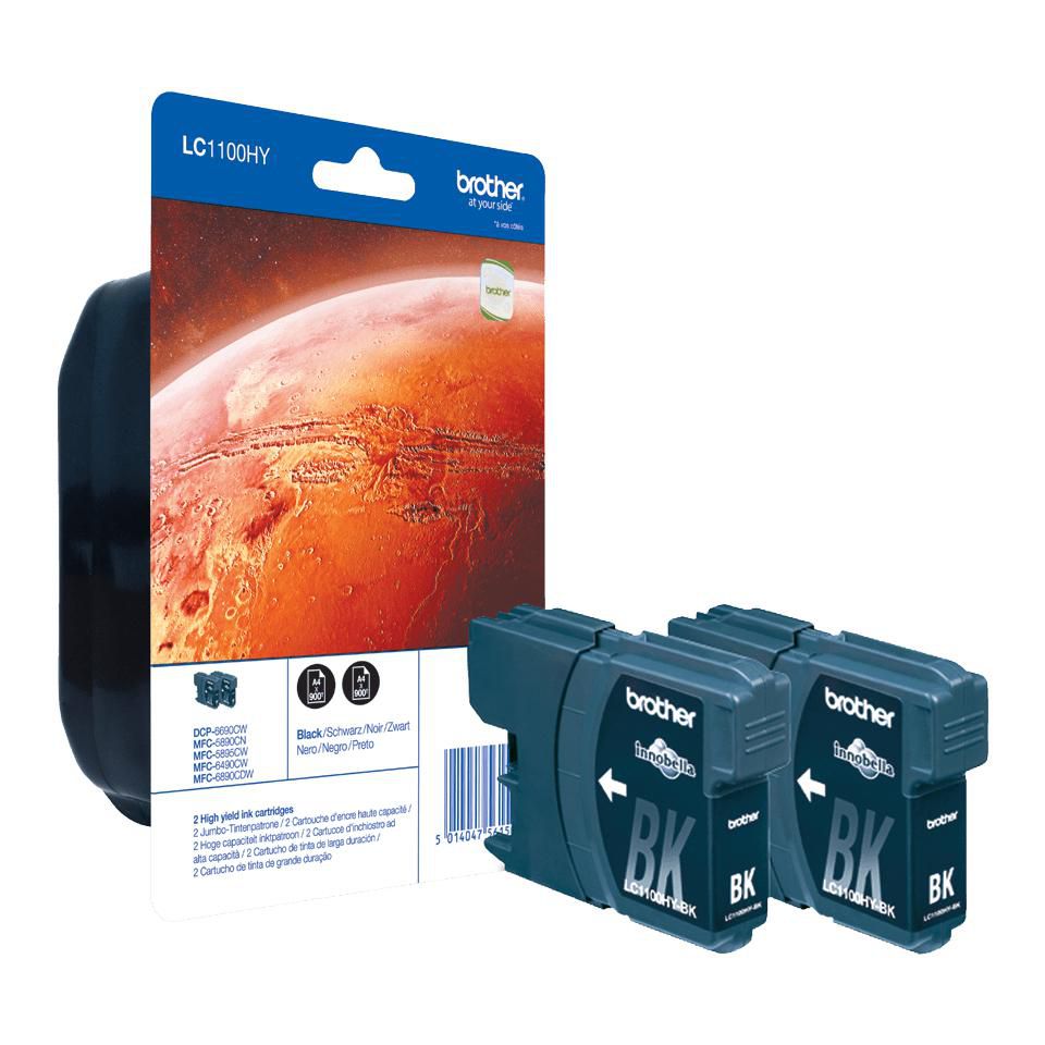 Brother LC1100HY Tintenpatronen-Multipack, 2er-Set (Original) – für Brother MFC-5895CW/MFC-5890CN/MFC-6490CW …