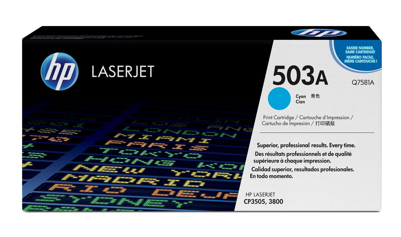 HP Toner 503A – cyan, 6000 Seiten