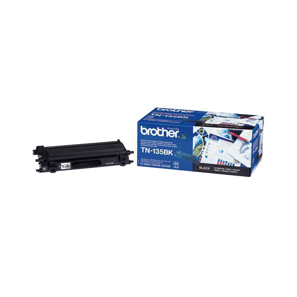 Brother TN-135BK Schwarz Toner – Original XL – 5'000 Seiten – für Brother DCP-9040CN/HL-4040CN u. a.