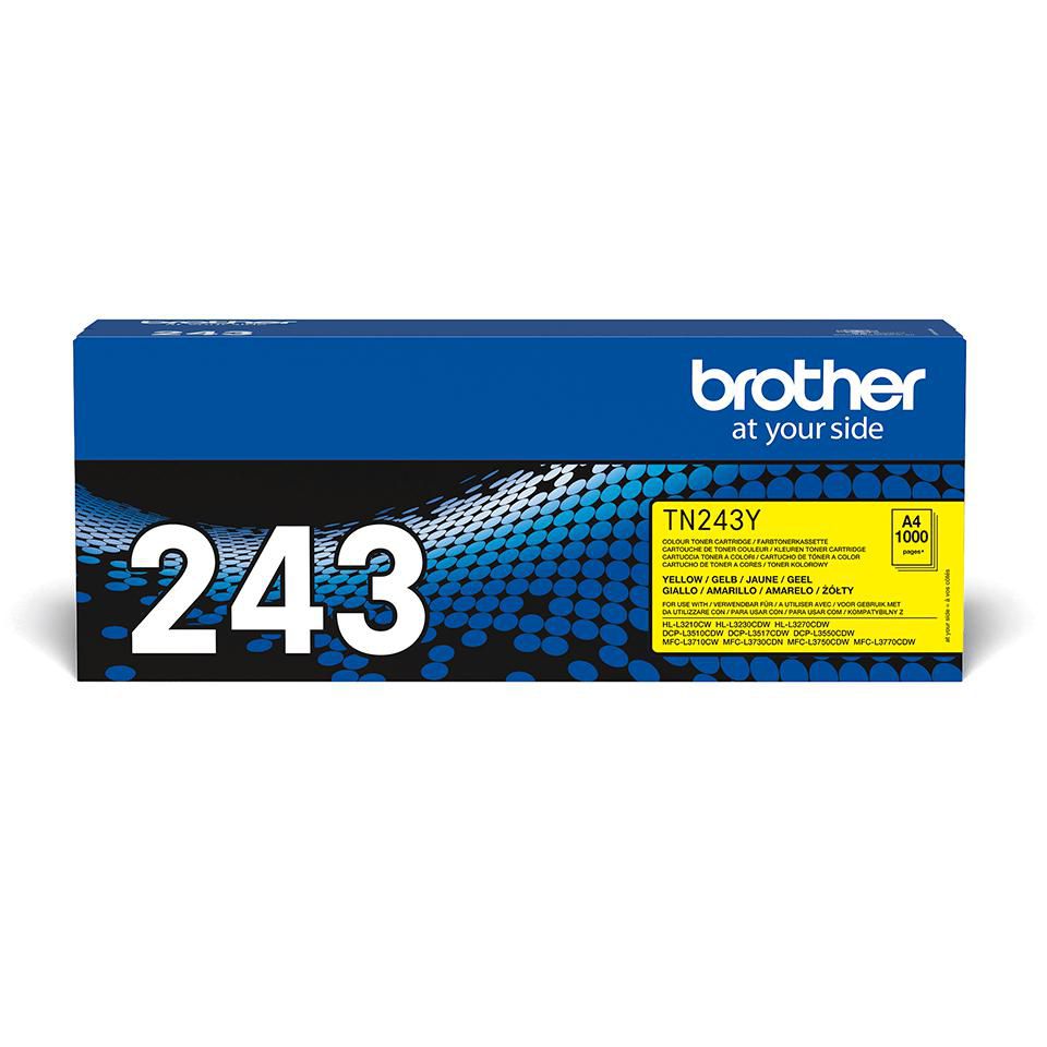 Brother Toner TN-243Y – gelb, 1000 Seiten – für Brother DCP-L3550CDW/HL-L3270CDW/MFC-L3730CDN und andere