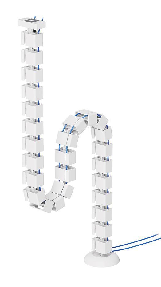 Neomounts ADS06-132WH Kabelschlange – 1,3 m – Kunststoff – Weiss, magnetisch, teleskopisch