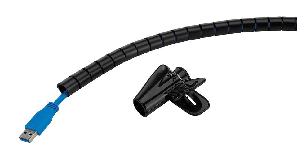 Neomounts Kabelschlauch, Ø 15 mm × 2 m, mit Montageset, höhenverstellbar – schwarz