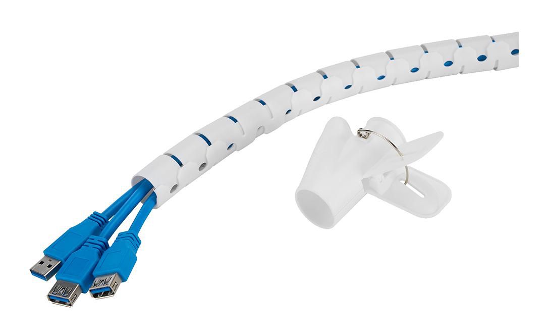 Neomounts Kabelschlauch, Ø 25 mm × 2 m, mit Montageset, höhenverstellbar – schwarz