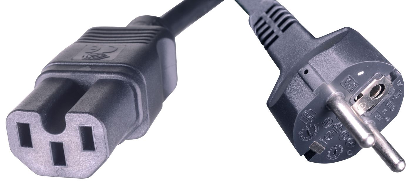 HPE Netzkabel, IEC C15 auf CEE 7-VII, 2,5 m