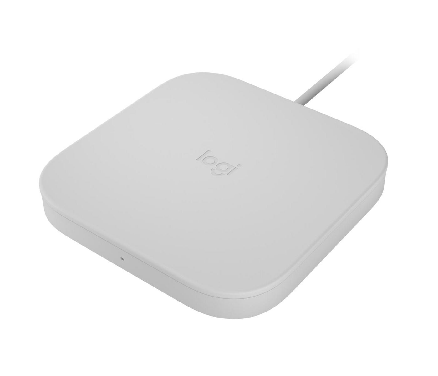 Logitech Powered Wireless Charging Pad Kabelloses Ladegerät 25 W – Qi – für iPhone, Galaxy, Pixel und andere – weiss