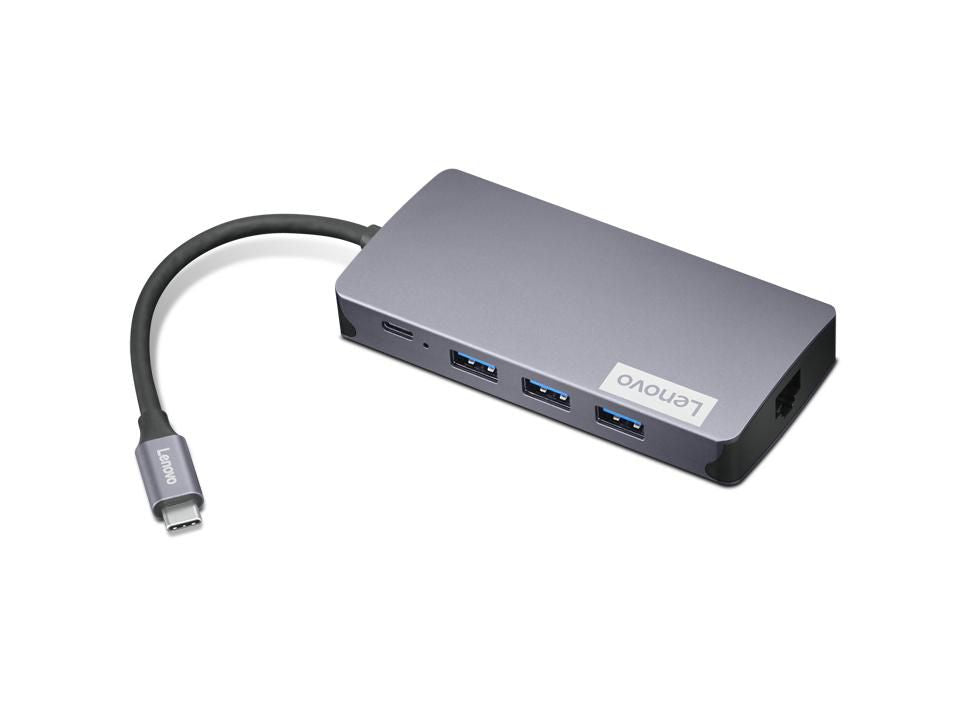 Lenovo Dockingstation – USB-C, 1× HDMI, 1× VGA, 3× USB-A, 100 W PD, GbE, SD/microSD