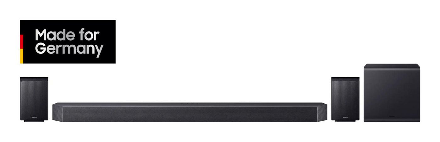 Samsung HW-Q995GF – Soundbar – 11.1.4, Dolby Atmos/DTS:X, mit kabellosem Subwoofer & Rücklautsprechern, Titan Schwarz