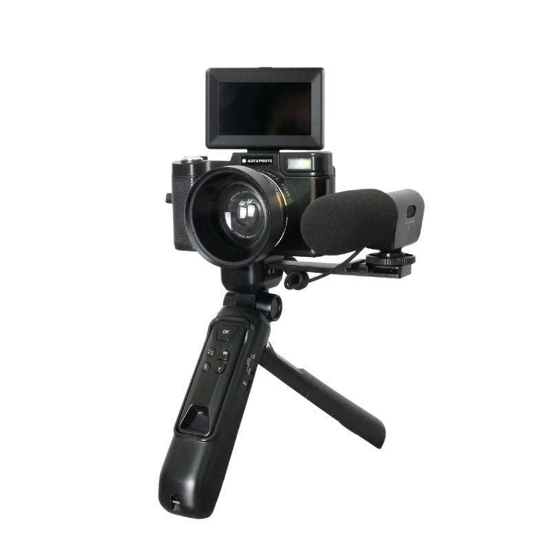 AgfaPhoto Realishot VLG-4K – Vlogging-Kamera, 4K, Klapp-Display, 3,0" Display, Schwarz