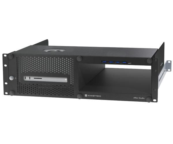 Sonnet xMac Studio Rack – Rack-Gehäuse – 19" Rack, 3U, 1×SSD, für Mac Studio, Schwarz