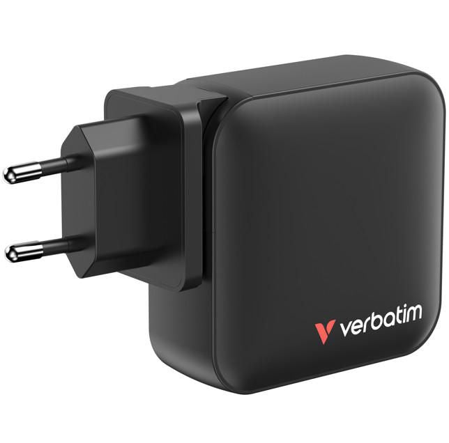 Verbatim Mini Ladegerät (US/EU/UK) – 165 W, 4× Ports, GaN