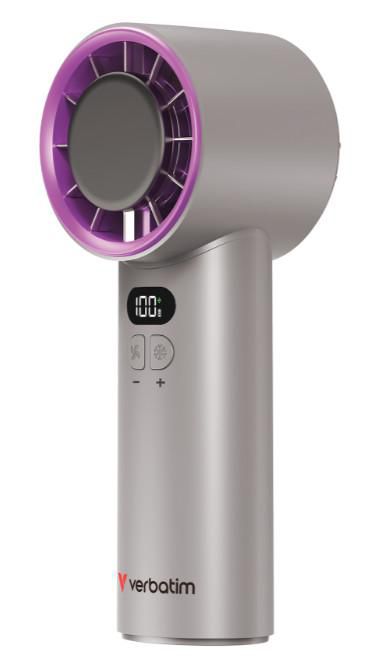 Verbatim Handventilator Cool'n'Go IceTouch – 3600 mAh, Grau, Violett