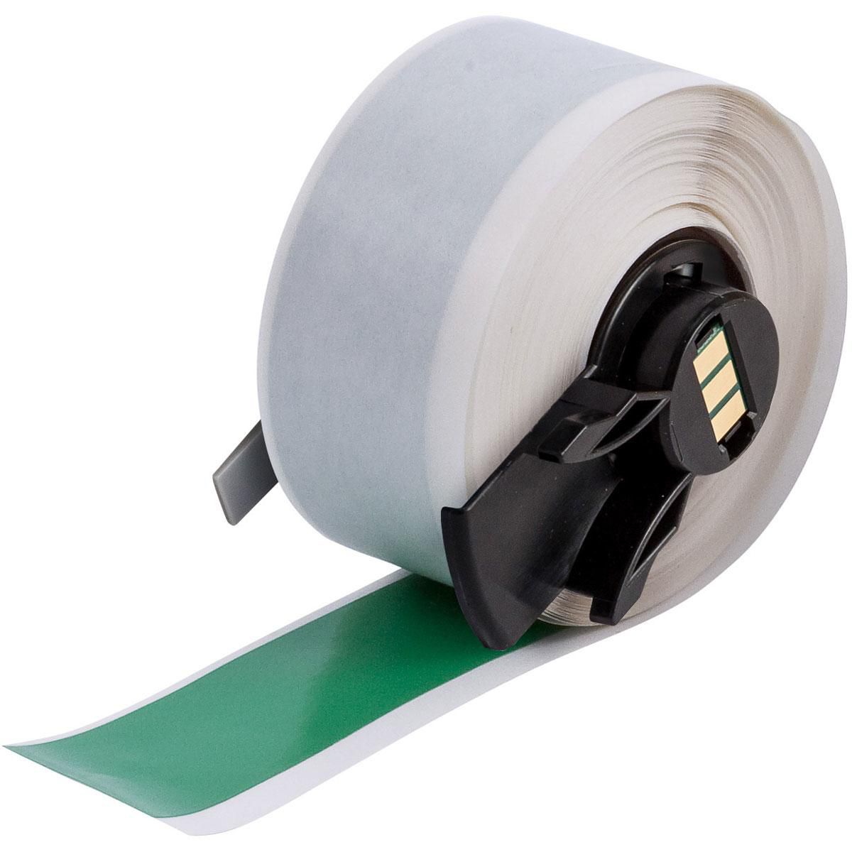 Brady Etiketten (Rolle) 25 mm – Vinyl, glänzend, grün – permanent haftend – Thermotransfer – für BMP61/71/M6
