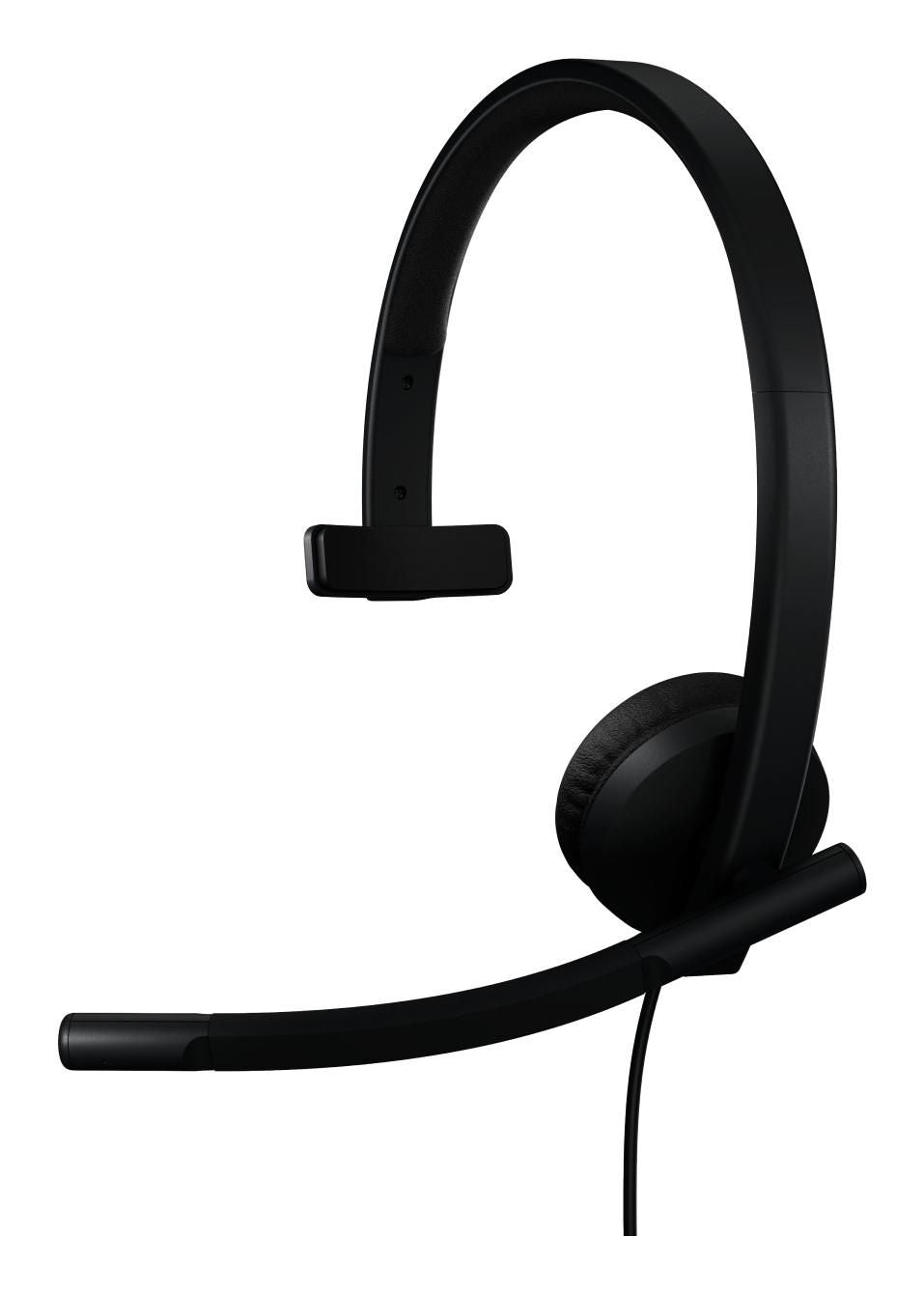 Logitech H570E Office-Headset – On-Ear, Mono, Kabel (USB-A), MS Teams zertifiziert, Schwarz