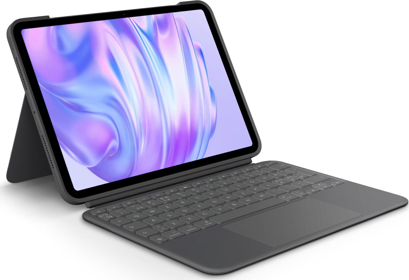 Logitech Combo Touch – Tastatur, kabelgebunden (Smart Connector), DK-Layout (DA), Graphit – für iPadOS
