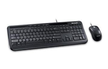 Microsoft Wired Desktop 600 – Tastatur-Set mit Maus, USB, Schwarz