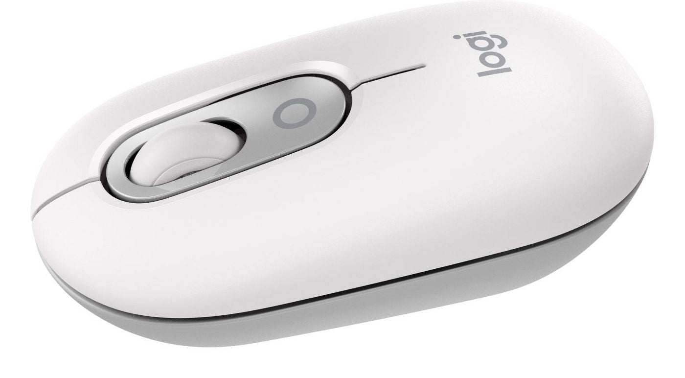 Logitech Pop Mouse Universal – Maus – Kabellos (Bluetooth), beidhändig, Weiss