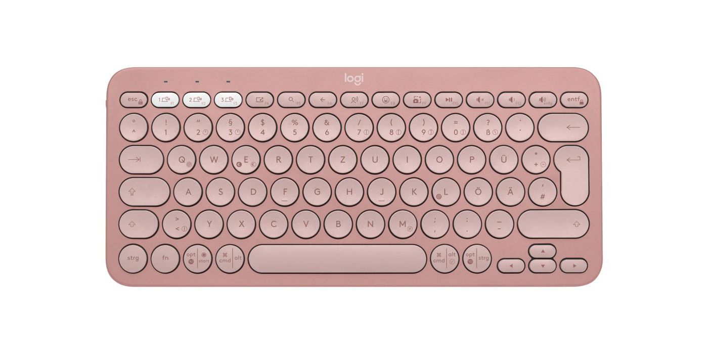 Logitech Pebble Keys 2 K380s – Mini Tastatur – Schere – Bluetooth & 2,4 GHz (Logi Bolt) – QWERTZ (DE)