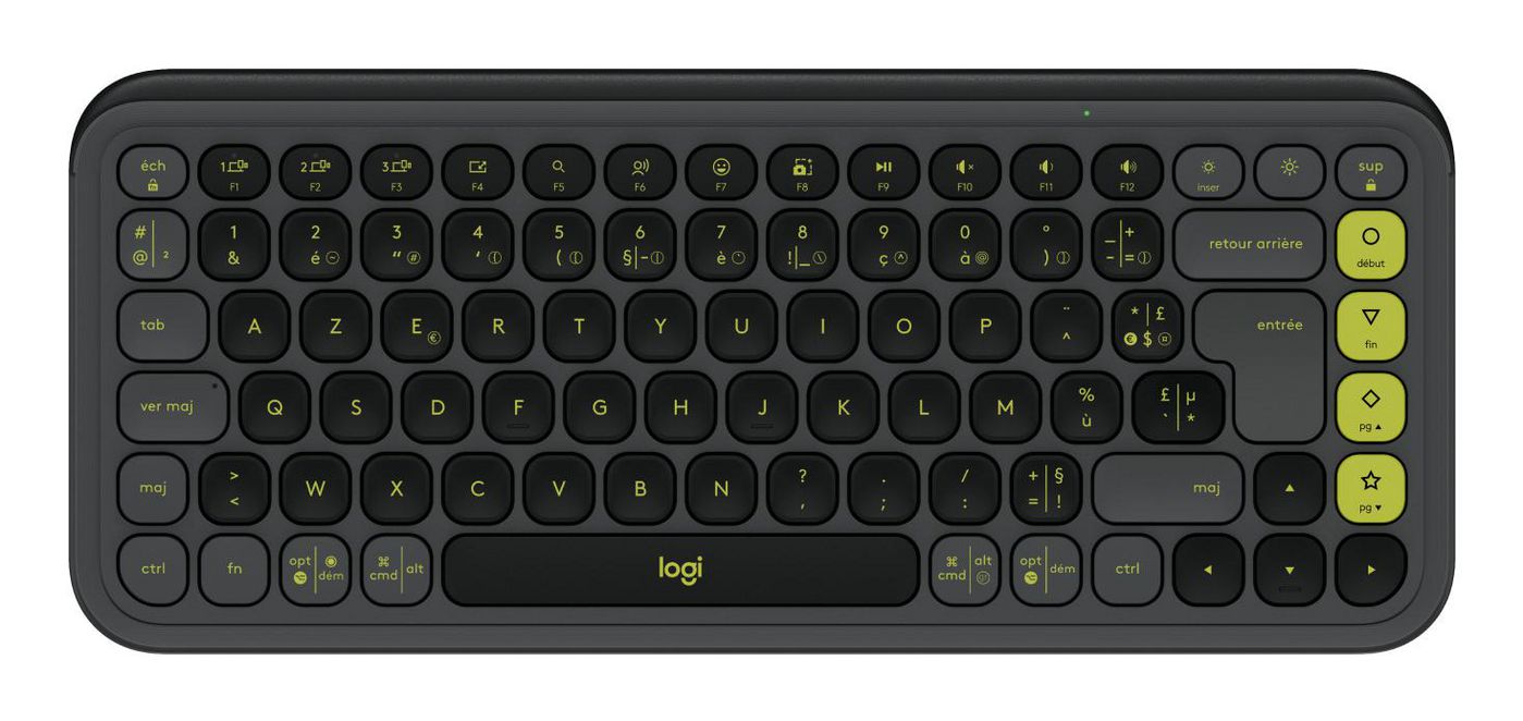Logitech Tastatur für Windows 10/11, Mac OS X, Android, Graphit/Grün