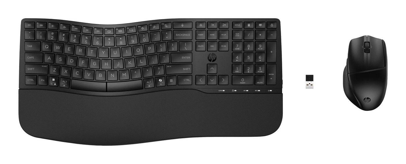 HP 680 CFT – Tastatur- und Maus-Set – Bluetooth & 2,4 GHz – QWERTY (ES) – auslaufsicher – schwarz