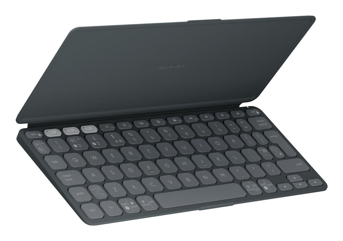 Logitech Keys-To-Go 2 – Tastatur, kabellos (Bluetooth), US-Layout (EN), Grau