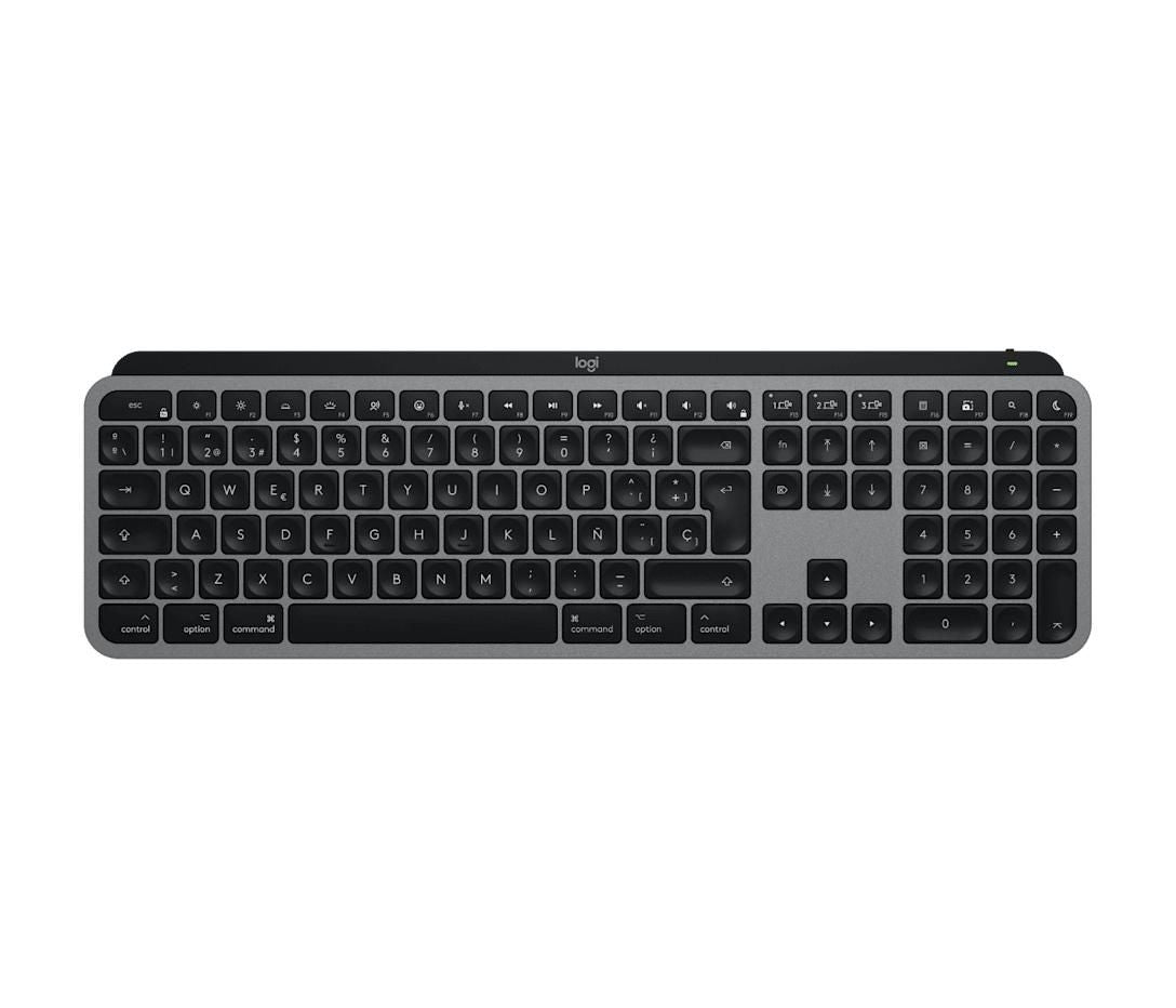 Logitech MX Keys S für Mac – Tastatur – beleuchtet – Bluetooth – Multi-Device – grau