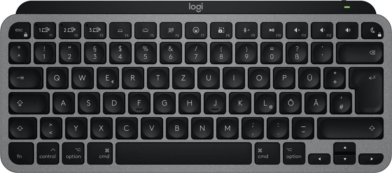 Logitech MX Keys Mini – Tastatur, kabellos (Bluetooth), DE-Layout (DE) – für macOS