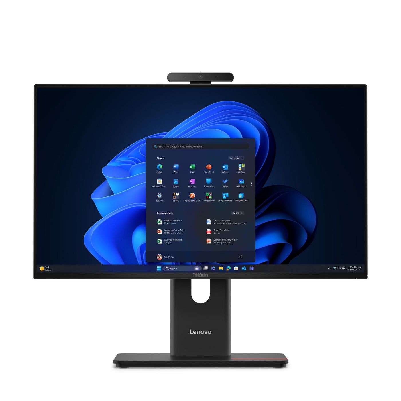 Lenovo All-in-One – 23,8" Full HD, Intel Core Ultra 5 235T, 16 GB RAM, 512 GB SSD, Windows 11 Pro