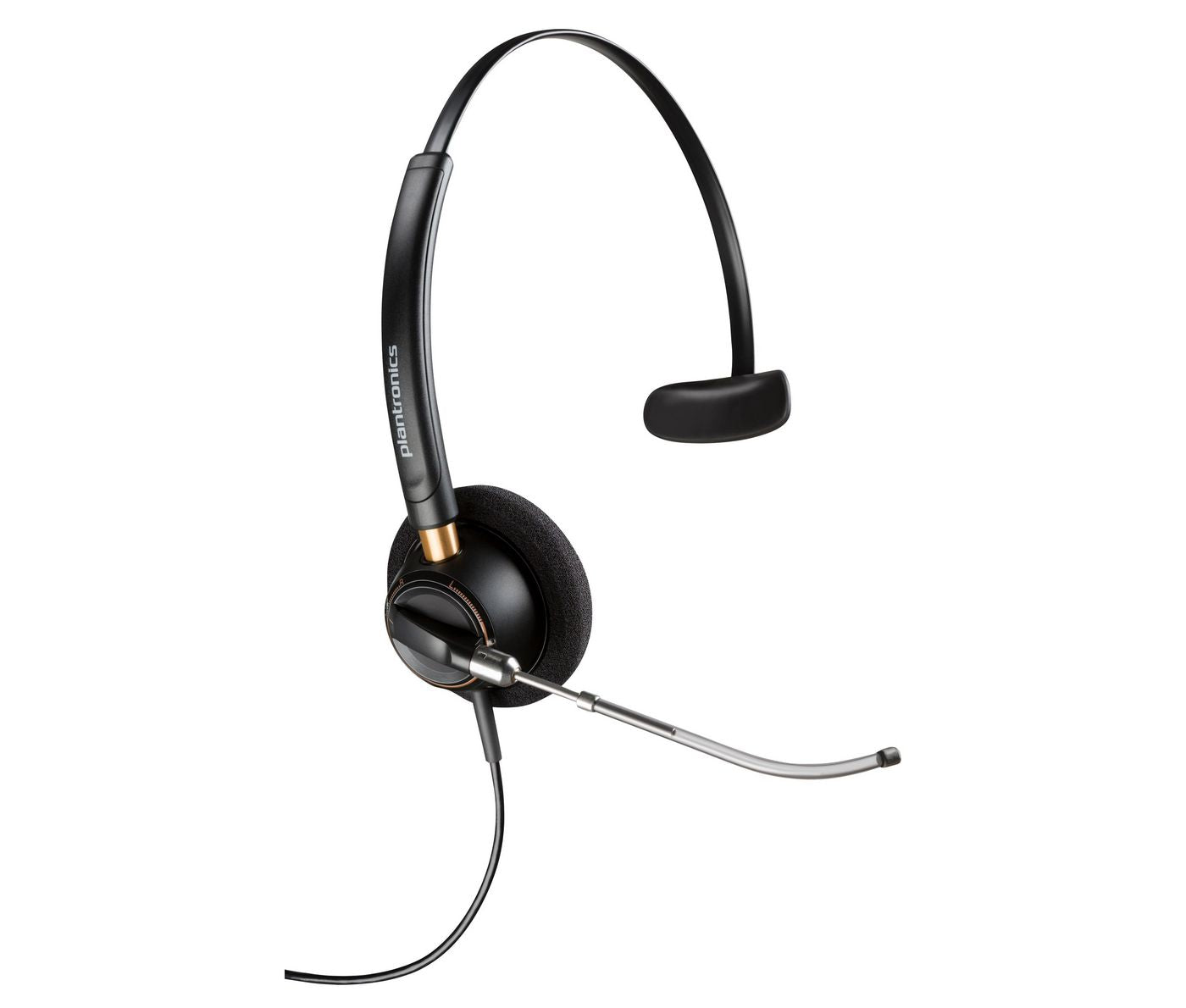 Poly ENCOREPRO HW510V Office-Headset – On-Ear, Mono, Kabelgebunden, 3,5 mm Klinke, USB-C, ANC, Schwarz
