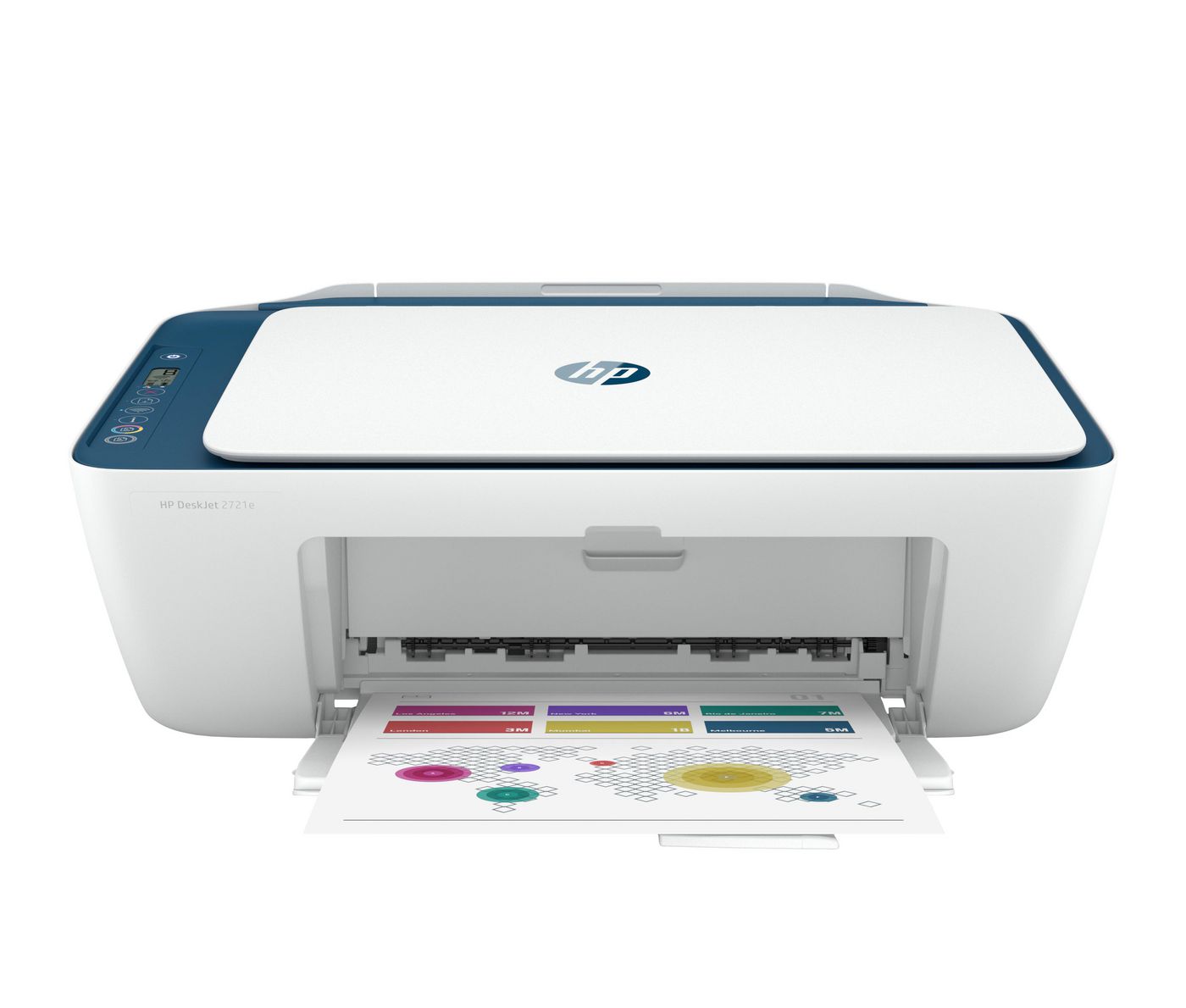 HP DeskJet 2721e – Farbtintenstrahl-Multifunktionsdrucker, A4, 3-in-1, Duplex, WLAN, AirPrint