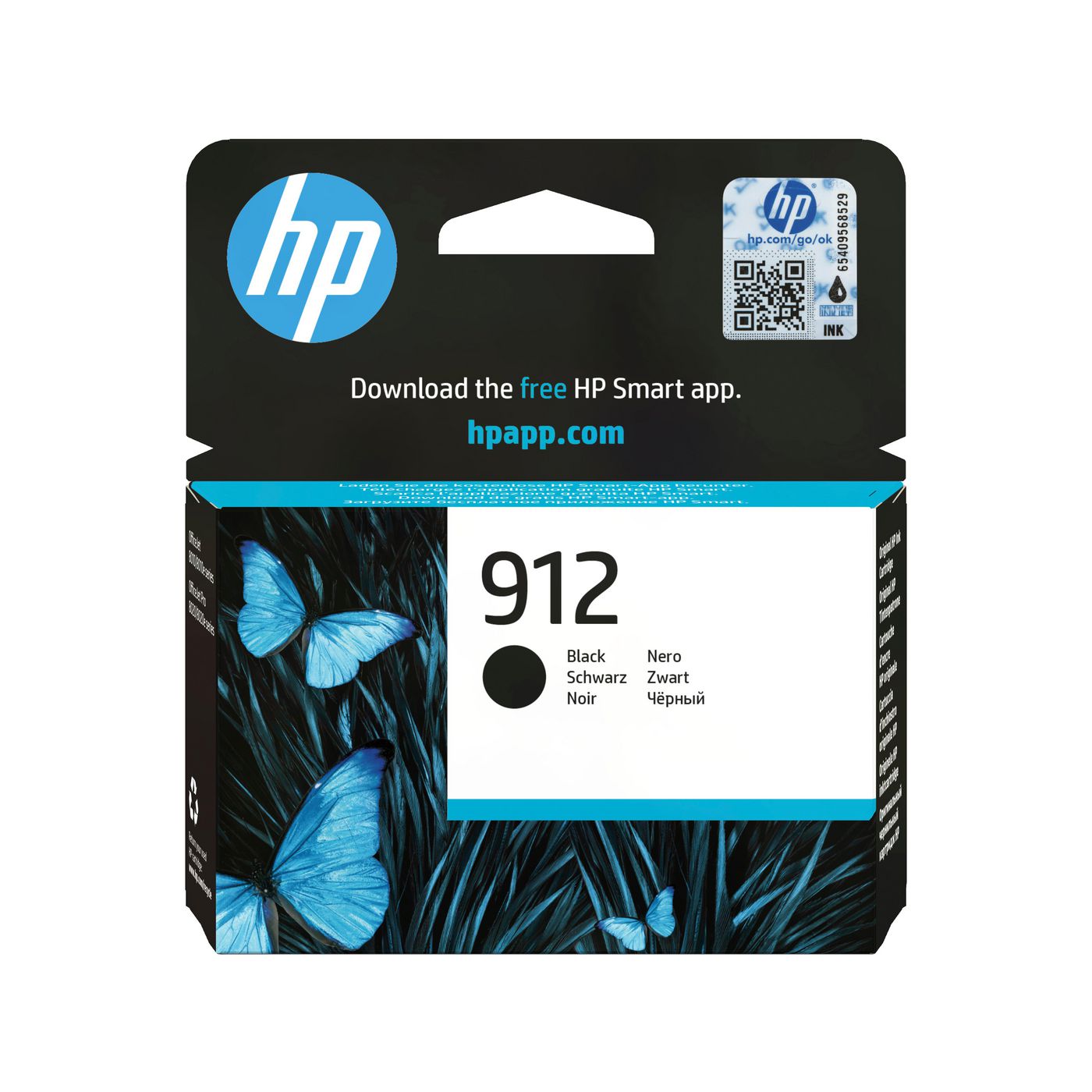 HP 912 Schwarz Tintenpatrone (Original) – 250 Seiten – für OfficeJet 8010e/8012, OfficeJet Pro 8020e/8022