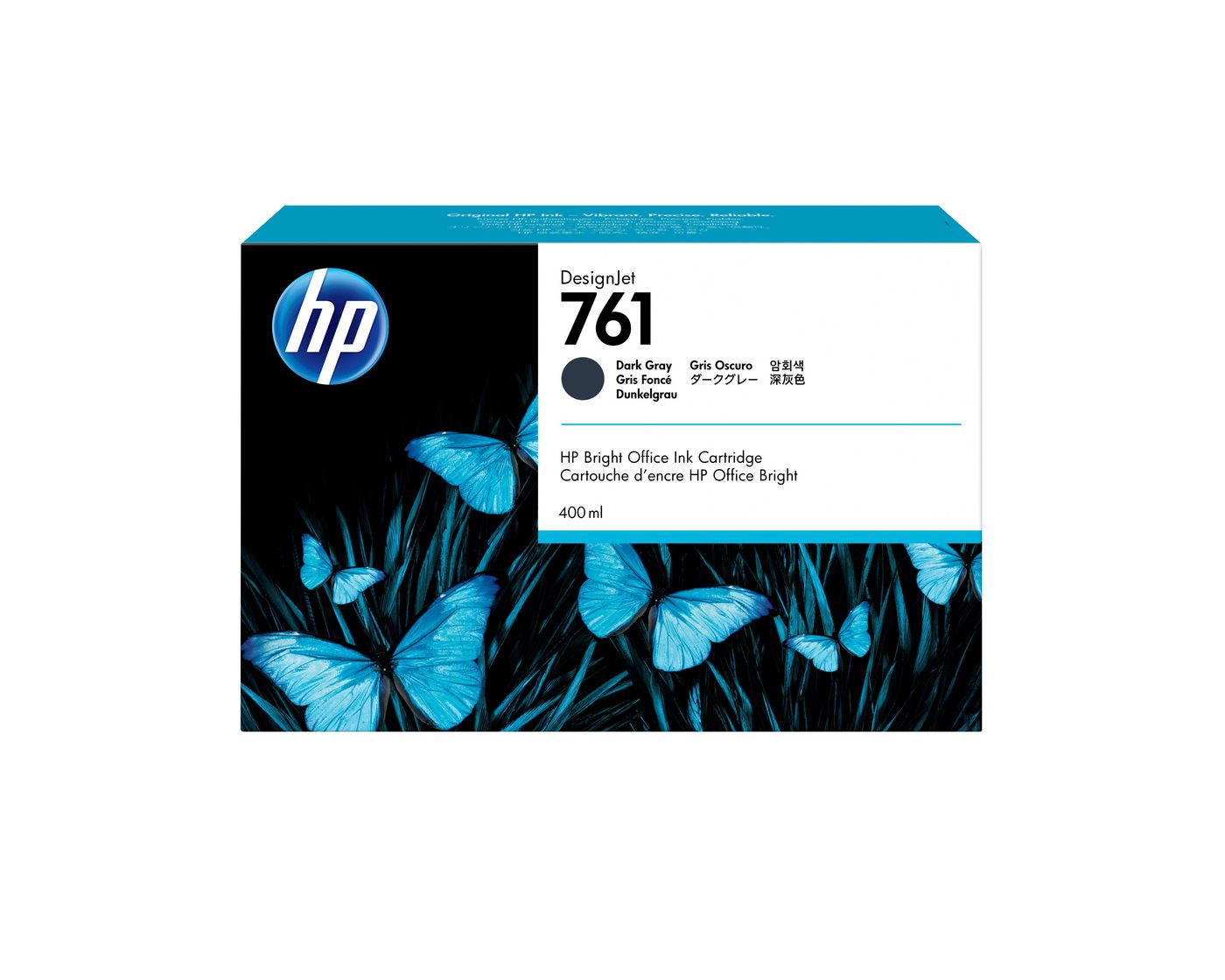 HP Tintenpatronen-Multipack 761, Dunkelgrau, 3er-Pack – für Tintenstrahldrucker und Multifunktionsgeräte
