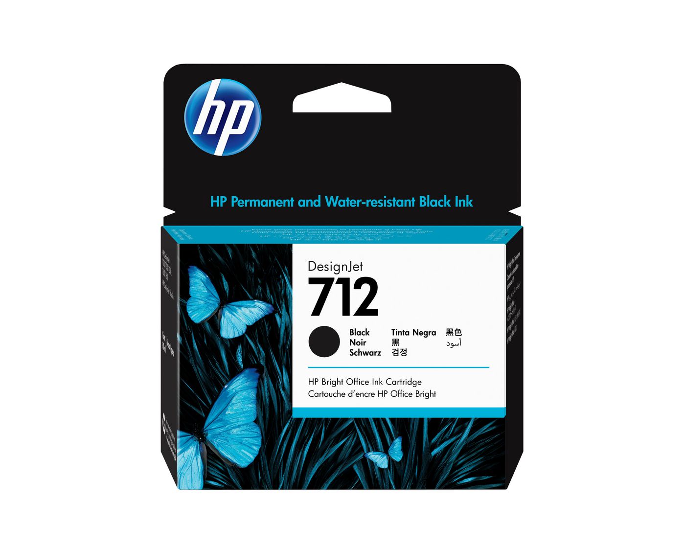 HP Tintenpatrone 712, Schwarz – für Inkjetdrucker und Multifunktionsgeräte