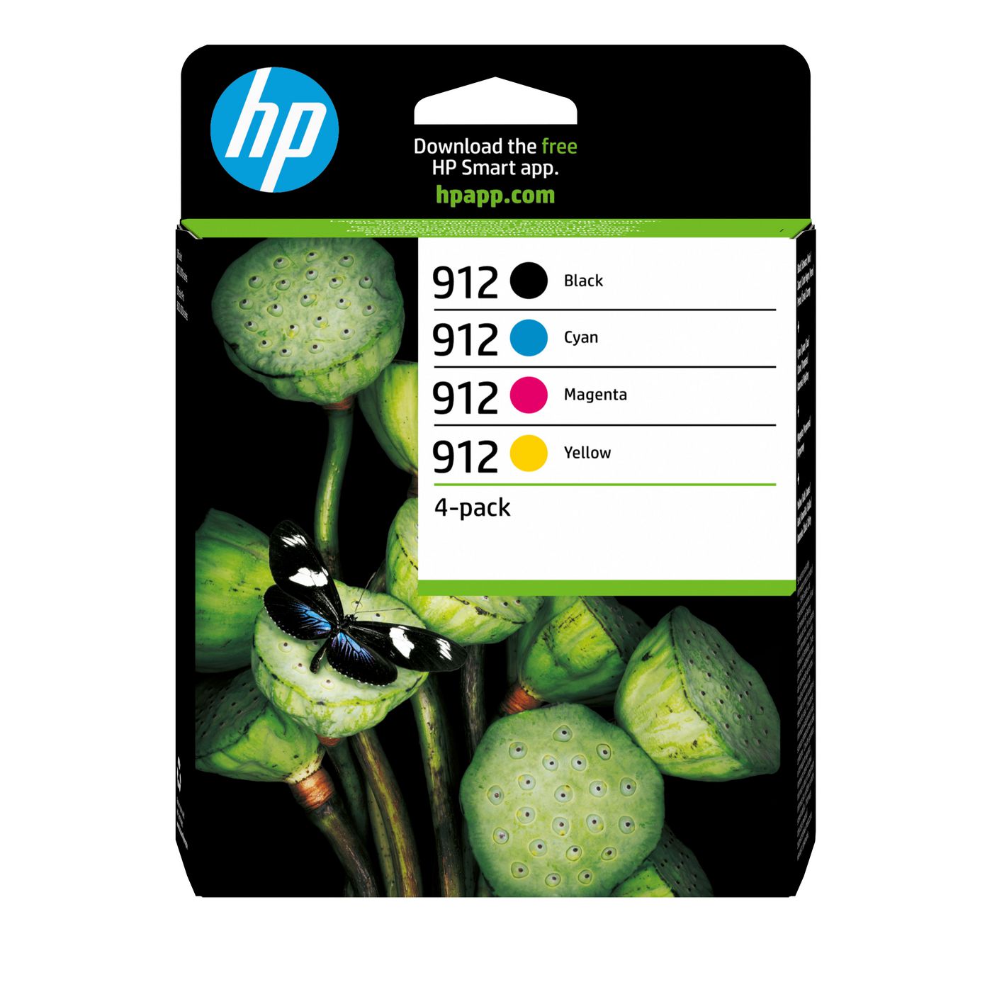HP Tintenpatronen-Multipack 912, CMYK, 4er-Pack – für HP-Drucker