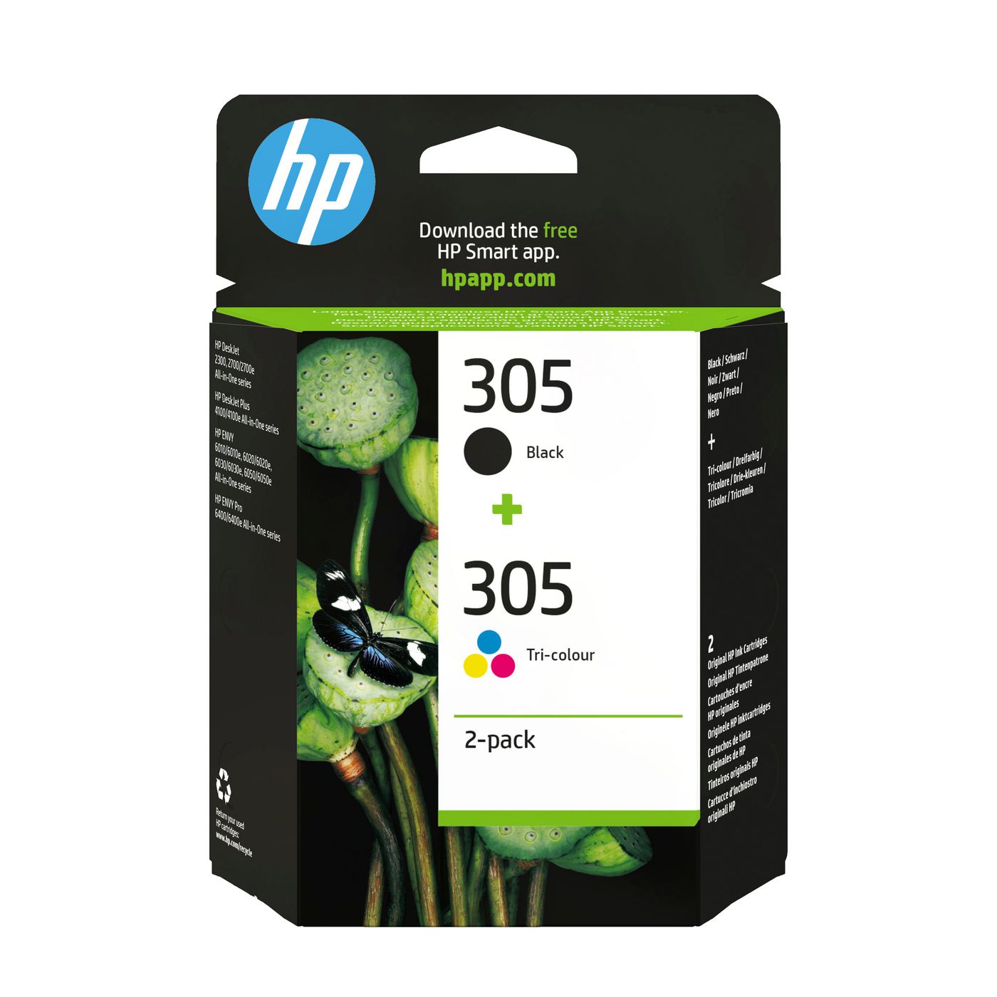 HP Tintenpatronen-Multipack 305, Schwarz + Farbe, 2er-Pack