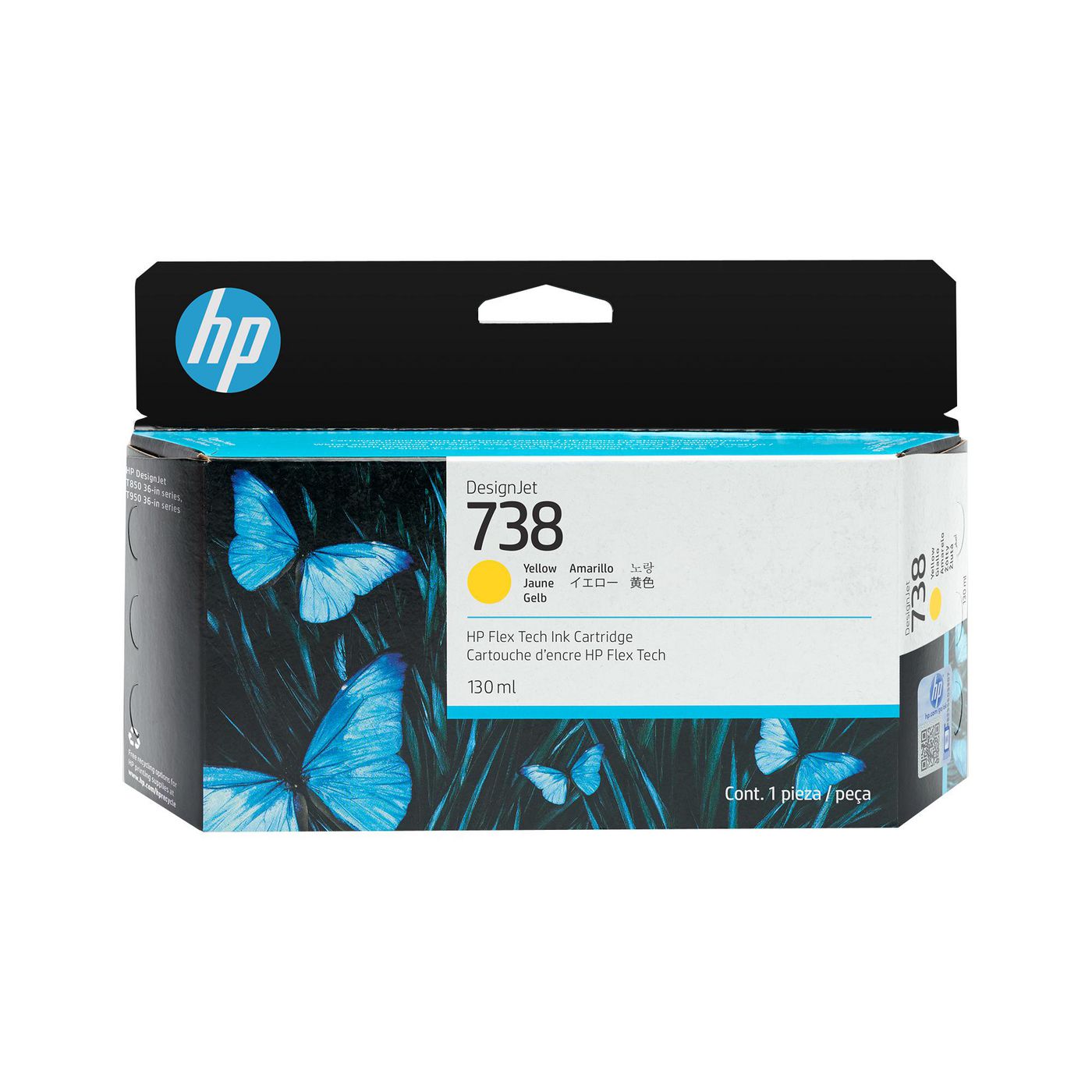HP Tintenpatrone 498N7A, Gelb, 130 ml