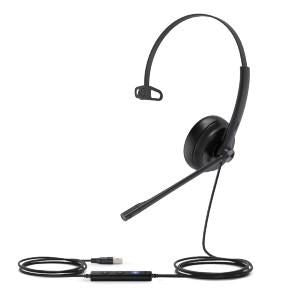 Yealink UH34 SE Mono UC Office-Headset – On-Ear, Mono, Kabel (USB-A, 3,5 mm Klinke), Schwarz