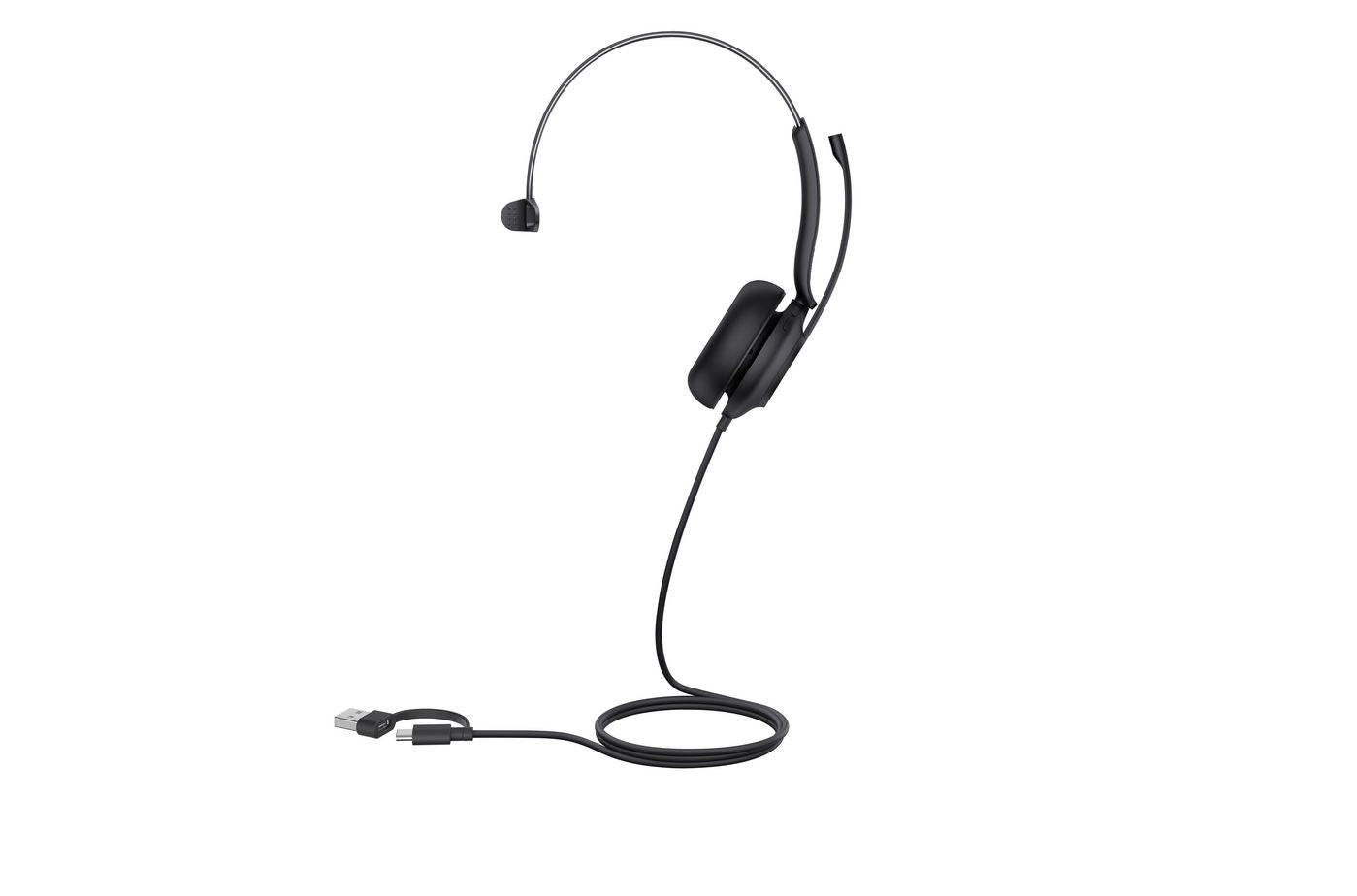 Yealink UH35 Mono UC Office-Headset – Over-Ear, Kabel (USB-C/USB-A), UC-optimiert, Schwarz