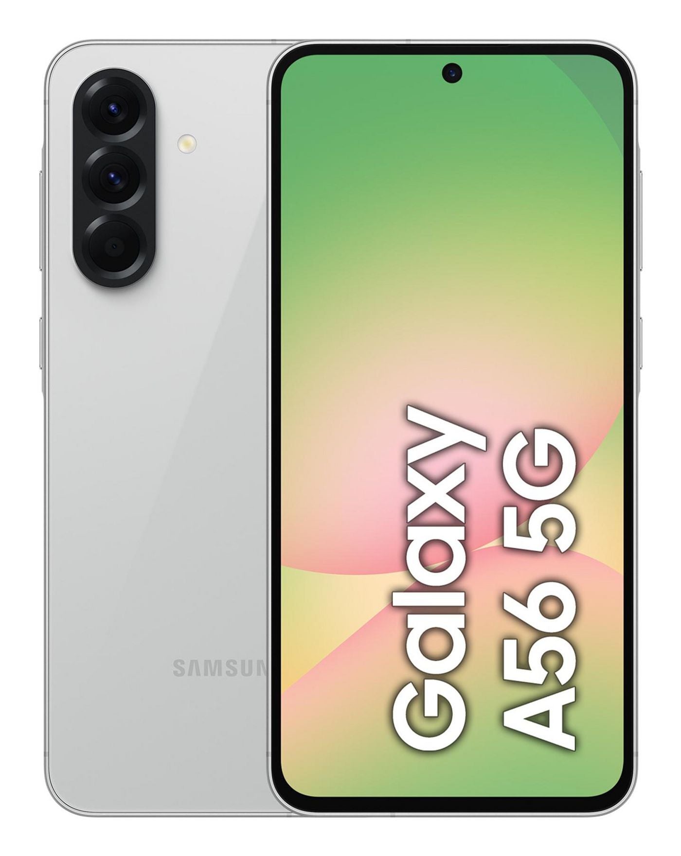 Samsung Galaxy A56 – Hellgrau, 6,7", 1080 × 2340, Android 15, 256 GB, 8 GB, Dual-SIM, 5G, IP67, NFC