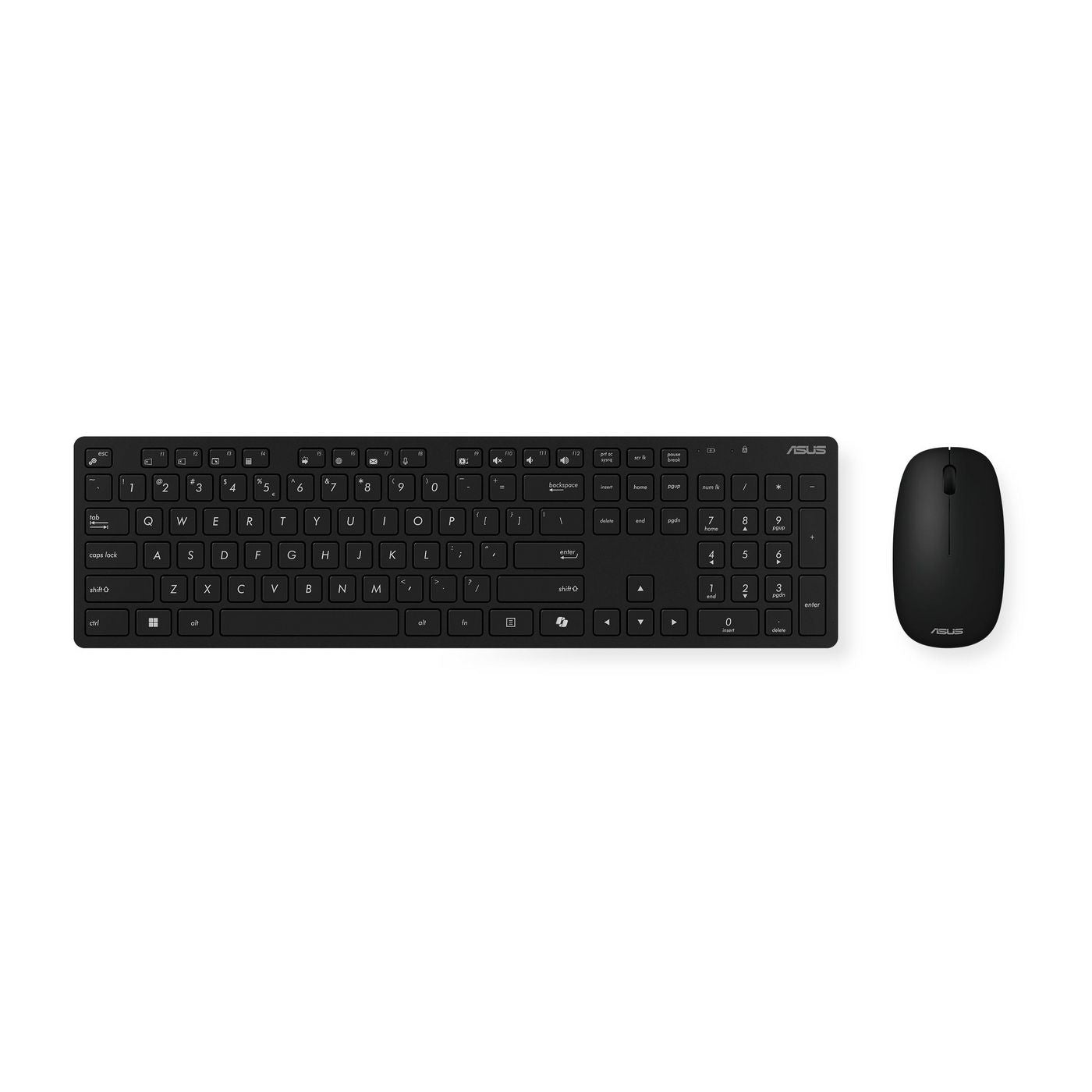 ASUS W5000 – Tastatur-Maus-Set – 2,4 GHz (Empfänger) – Optischer Schlüsselschalter – Schwarz