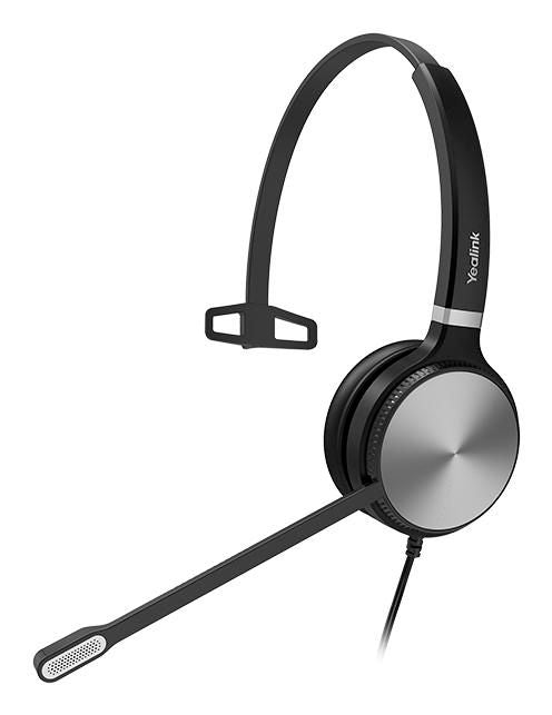 Yealink YHS36 Office-Headset – On-Ear, Mono, Kabelgebunden, Schwarz/Silber