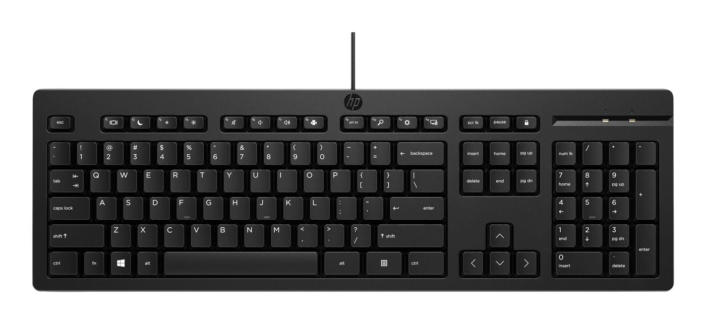 HP 125 G2 – Tastatur – kabelgebunden, USB – schwarz