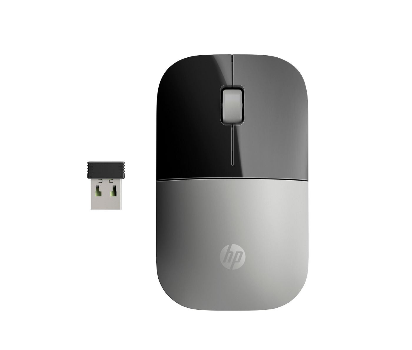 HP Z3700 – Maus – Kabellos (2,4 GHz), 1200 DPI, beidhändig, Silber